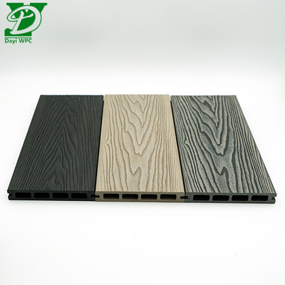 3D عميقة محفورة مجوفة WPC الطابق الخارجي 140mx23mmx2900mm الحجم