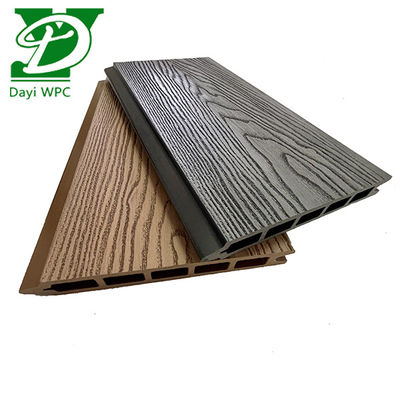 حديقة حديثة عميقة المنسوجة WPC السياج المقاوم للطقس